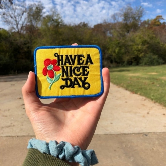 70's Inspired "Have A Nice Day" Patch - 3.5" x 3" - Picture 4 of 4